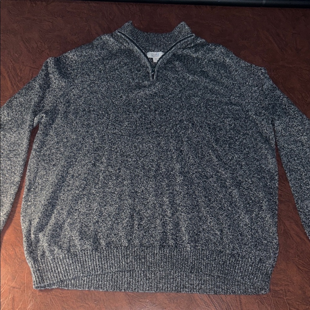 Croft & Barrow Men's Charcoal Zip-Up Sweater